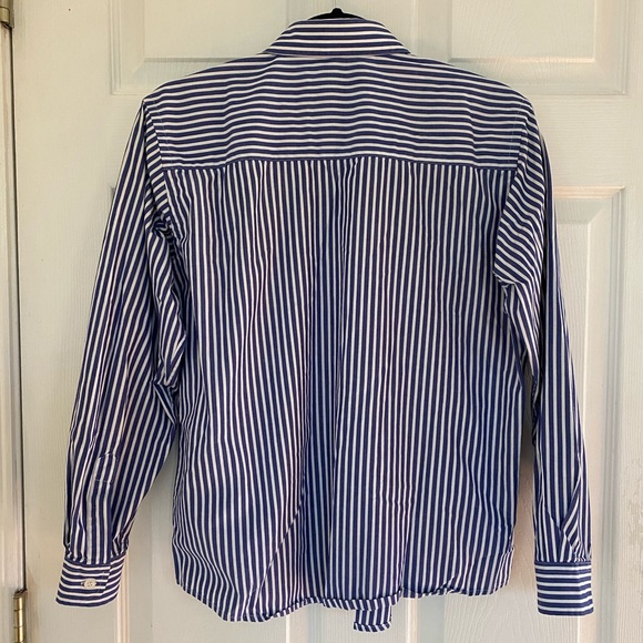 Vintage 80s Lady Edwards Signature Striped Button Down Shirt - Picture 2 of 4